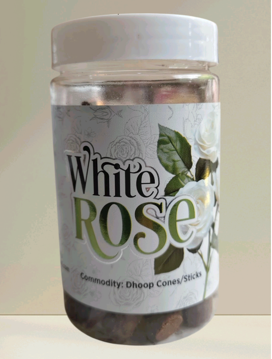 white-rose Fresh Mogra Dhoop Cones